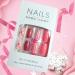 24Pcs Breast Cancer Awareness Press-on Nails | Pink Rhinestone Square Fake Nails for Women | Glossy Acrylic Nail Designs - Buy Online on GoSupps.com