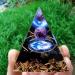 Orgone Pyramid with Moonstone Crystal - Energy Tower for Healing Chakras and Reiki - Flower of Life Design - Orgonite Jewelry - Buy Online on GoSupps.com