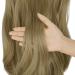 OMGRET Ash Blonde Ombre Halo Hair Extension - Wavy Curly Synthetic 18 Inch - Invisible Wire - Heat Friendly - No Clip - 4.2 Oz - Women's Hair Piece - Buy Online on GoSupps.com