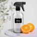 16oz Clear Glass Spray Bottle - Refillable Boston Round Container with Labels & Adjustable Nozzle for Cleaning, Gardening, Aromatherapy, Pets, Plant, Hair - 1 Pack - Buy Online on GoSupps.com