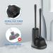 Uptronic Toilet Plunger & Brush Set with Holder - 2-in-1 Bathroom Cleaning Combo (Black) | Heavy Duty Bowl Brush with Modern Caddy Stand - Buy Online on GoSupps.com
