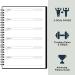 Fitness Journal - Workout Journal/Planner 8.3" x 6.3"  Fitness Planner to Track Workout Process  178 Pages with PP Cover + 2 Goals/Note Pages+ Twin-wire Binding Black - Buy Online on GoSupps.com