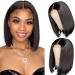 Short Straight Bob Wig 4x1 Lace Part Human Hair Wigs for Black Women 8Inch Short Bob Wigs Human Hair Lace Closure Wigs Brazilian Hair Wigs Straight Human Hair Pre Plucked with Baby Hair 8 Inch (Pack of 1) Natural black