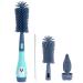 Vicloon Baby Bottle Brush 2 in 1 Bottle and Teat Cleaning Brush Silicone Bottle Cleaner Brush for Cleaning Water Bottles Baby Bottles Glass Cup Thermoses Blue Blue-penguin