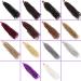 Art Hair Extensions - 35.6 cm Afro-Style Crocheted Curls & Braids | Ombre Colors: Gray Pink Blond Green Burgundy Red - 6 Pieces 14 Inches - Buy Online on GoSupps.com