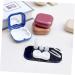 JECOMPRIS Contact Lens Travel Kit - 2 Sets of Stylish ABS Containers & Makeup Box for Cosmetic Lens Care - Portable Blue Case (7.3x7.3x2.6cm) | International Shipping Available - Buy Online on GoSupps.com