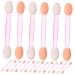POPETPOP 100pcs Eye Shadow Stick Blending Eyeshadow Brush Eyeliner Brush Rubber Cotton Pink Disposable Woman 7.5x0.5cm Pink