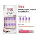 KISS Acrylic French False Nails Kit - Long Square Purple Tip Nails for Easy Application - Ready to Wear Gel & Manicure Included - Buy Online on GoSupps.com