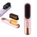 Cordless Hair Straightener Brush Negative Ion Hot Comb Hair Straightener for Travel USB Fast Charger Anti-Scald Lightweight Straightener Comb (Pink)
