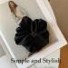 JeoPoom Silk Hair Scrunchy Silk Hair Rope Regular Donut Hair Ties Elastics Ponytail Holder Silk Scrunchies for Girls and Woman Frizz and Breakage Prevention(Black) - Buy Online on GoSupps.com