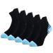 5 pairs of compression socks sports socks running socks for men & women M nner lightweight compression stockings function socks sneaker socks L blue