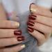 Shop Hujl Short French Artificial Nails with Golden Sequins - Premium Press-On Nails for Daily Wear - Buy Online on GoSupps.com