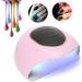 72W UV LED Nail Dryer Lamp for Gel Polish with Timer Settings & LCD Display - Pink - Buy Online on GoSupps.com