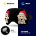 Santa Golden Retriever Sleep Mask | Adjustable Eye Cover for Sleeping | Blocks Light for Night Travel and Nap | Men Women - Buy Online on GoSupps.com