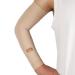 MGANG Lymphedema Compression Arm Sleeve for Women Men Opaque 15-20 mmHg Compression Full Arm Support with Silicone Band Relieve Swelling Edema Post Surgery Recovery Single Small (Single) Beige (15-20 Mmhg With Silicone Band)