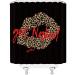 Leopard Print Get Naked Shower Curtain with Sexy Lips and Fashion Girl Design | Bathroom Decor Set with Hooks in Red Brown - Buy Online on GoSupps.com
