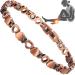 Copper Anklet for Women 99.99% Pure Copper Jewelry Lovely Heart Design with Adjust Tool Rose Gold