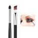 Eyeliner Brush and Smudge Brush Set Fine Angled Brush Thin Slanted Eyebrow Brush Sponge Eyeshadow Brush Pencil Eye Makeup Brushes Soft Makeup Tools for Blending Eye Shadow Liner Foundation Powder