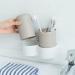 Portable White Toothbrush Mug & Case - Travel Cup Cover for Toothbrush & Toothpaste - Bathroom Accessories - Buy Online on GoSupps.com