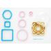 Clover Hana-Ami Flower Loom 6 Shape Set Pink/Blue 3146 - Create Beautiful Fabric Flowers Easily - Buy Online on GoSupps.com