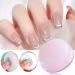 Xiongqi Clear Silicone Gel Nail Art Stamper - 4.2 cm Jelly Stamper with Cap for French Nails - Pink Nail Art Tool - Buy Online on GoSupps.com