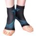 3 Pairs Level 2 Compression Ankle Braces - Open Toe Sport Sleeve Socks for Arch Support & Achilles Pain Relief - Large Blue - Buy Online on GoSupps.com
