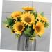 HOMSFOU 4 Pcs Wedding Boquets Flowers Wedding Decor Sunflower Artificial Sunflower Household Decor Floral Decor Plant Decorations Groom Lapel Ornament Eps Artificial Flowers Yellowx2pcs 30cmx2pcs - Buy Online on GoSupps.com