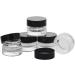 Clear Glass Jar with Plastic Lid - 3ml Empty Kosmetex Jar - Set of 5 Black Jars for Cosmetics Storage - Buy Online on GoSupps.com