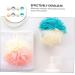 Healeved 8pcs Color Matching Bath Ball Body Scrubber Set - Natural Bath Sponges for Men and Women - Shower Poufs and Body Scrub Mitt - Buy Online on GoSupps.com