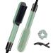 Hair Straightener Brush, COZYAGE 2-in-1 Hair Curler & Hair Straightener with Built-in Comb, 5 Temp Settings with Anti-Scald & 25 Seconds Fast Heating, Perfect Hair Styler for Salon Results at Home Mint Green