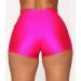 Women's Shiny Metallic High Waist Shorts in Rose Red XL - Perfect for Dance, Yoga, and Clubwear - Buy Online on GoSupps.com