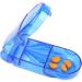 Portable Travel Pill Cutter - Small Pill Splitter with Blade Guard for Safety - Stainless Steel Blade for Cutting Pills, Tablets, Vitamins (Blue, 2 PCS) - Buy Online on GoSupps.com