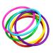 OBTANIM 12 Pcs Plastic Ring Toss Game for Kids and Outdoor Toss Rings for Speed and Agility Practice Games, Random Colors