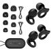 Hearprotek Ear Plugs for Sleep 2 Pairs Silicone Noise Cancelling Ear Plugs Soft Ear Plugs for Sleeping Noise Reduction Snoring Flying Tinnitus Relief Autism (29dB) Black