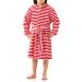 Schiesser Girls Bathrobe 104 - Red White Striped | Soft & Stylish Kids' Robes | International Shipping Available - Buy Online on GoSupps.com