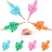 8 pieces of ergonomic writing aids for children - silicone pen holder for pencils - posture correction and writing tool for left and right -handers (4 colors)