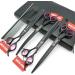 8.0 inches Professional Dog Grooming Scissors Set Straight & thinning & Curved & chunkers with Comb in 1 Set (Black) - Buy Online on GoSupps.com