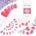 Sethexy Pink Square Fake Nails | Matte Acrylic Press-On Nail Tips for Women & Girls - 24pcs - Buy Online on GoSupps.com