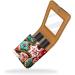 Stylish Leather Lipstick Case & Organizer with Mirror - Mini Lip Gloss Holder Bag with Assorted Cookie Pattern - International Shipping Available - Buy Online on GoSupps.com