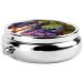Desert Grapes Round Pill Box - 3 Compartment Portable Travel Organizer | Black | Ideal for International Shipping - Buy Online on GoSupps.com