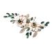 Ipetboom Bridal Hair Clips Wedding Hair Clips Flower Hairpin Hair Clips for Girls Flower Hair Side Comb Rhinestone Flower Hair Pins Hair Accessories Rose Gold Metal Vintage Bride