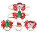 Lurrose 5pcs Christmas Santa Hair Tie Set | Bow Hair Scrunchies & Holiday Accessories for Kids & Girls - Buy Online on GoSupps.com