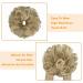Thick Updo Scrunchies Hair Extension Ponytail 2 PCS - Dark Ginger Mix Bleach Blonde - Messy Bun Hair Piece for Women - Buy Online on GoSupps.com