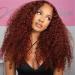 Nadula 10A Brazilian Reddish Brown Jerry Curly Lace Front Wig 24inch - Buy Online on GoSupps.com