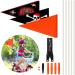 Huamudm bicycle pennant pennant rod flag bike trailer children bicycle flag safety pimp bicycle pennant children's bike flag children security pimp 3 stucco