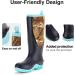 TIDEWE Women's Multi-Season Waterproof Rubber Boots - Pink & Green, Size 8 - Buy Online on GoSupps.com