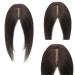 Real hair-crown topper for thinning hair 9.1 x 15.2 cm silk base clip-in-hair topper for female bald head dark brown 20.3 cm 20.3 cm dark brown