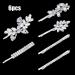 Rhinestone Bridal Hair Clip Set - Elegant Leaf Wedding Hairpins for Women and Girls - Buy Online on GoSupps.com
