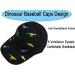 Kids Dinosaur Baseball Cap | Embroidered Adjustable Cotton Denim Hat | Vintage Washed Distressed Design for Boys & Girls - Buy Online on GoSupps.com