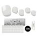 Adora Couture Semi Cured Gel Nail Strips Pedicure | White Glossy Gel Pedi Strips | Gel Polish Pedicure Nail Wraps Sticker | Salon Nails at Home Pedicure Kit - Requires UV Light (White P)